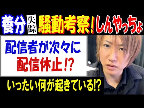 【しんやっちょ】【養分】失踪騒動!「配信者が次々に配信休止!?」一体何が起きている!?【考察】 サムネイル
