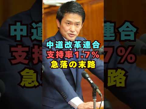 中道改革連合の支持率が1.7%に芸能界 芸能 shorts 政治