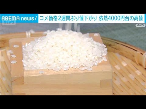 コメ平均販売価格　2週間ぶり値下がり　4188円/5kgで95円下落(2026年1月30日)