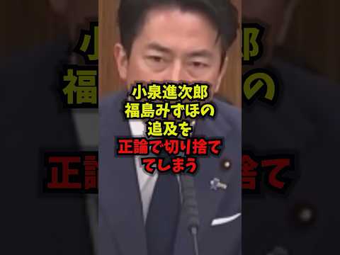 【一撃】小泉進次郎福島みずほの追及を正論で切り捨ててしまう小泉進次郎 福島みずほ 防衛 社民党 shorts サムネイル