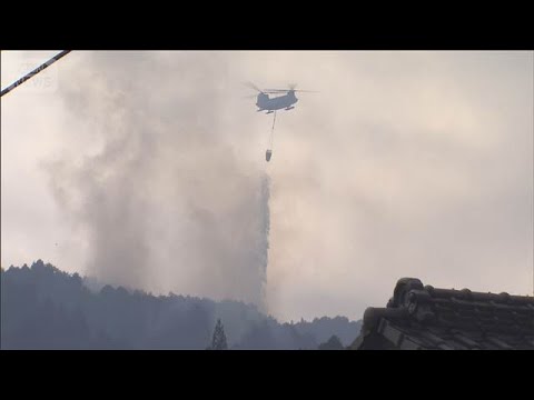 茨城・常陸太田市の山火事3日目　鎮火のめど立たず(2026年2月21日)