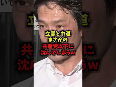 【驚愕】立憲と中道まさかの共産党以下に沈んでしまうｗ世論調査 政党支持率 共産党 中道改革連合 shorts