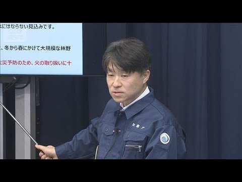 30年に1度　記録的少雨で火災注意(2026年1月22日) サムネイル