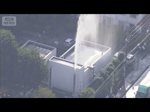 団地で6時間にわたり水噴出　「高さ10m」バルブ老朽化か 相模原市(2026年6月7日) サムネイル