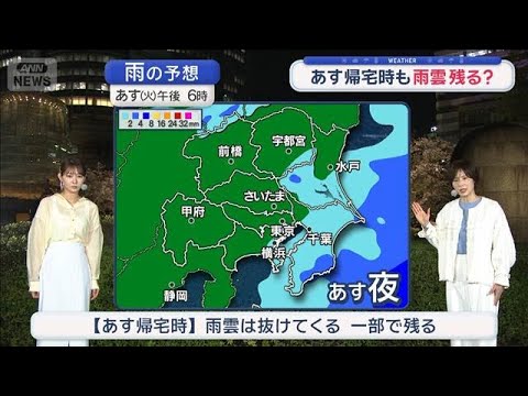 【関東の天気】あす「花散らしの雨」傘出番　雨やむころに気温急降下【スーパーJチャンネル】(2026年4月6日) サムネイル