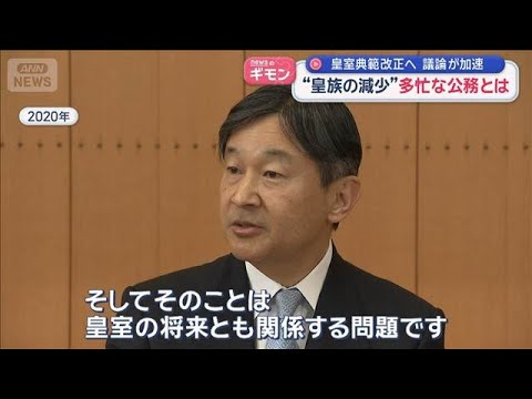 皇室典範改正のギモン “皇族の減少”多忙とされる「公務」とは？【スーパーJチャンネル】(2026年5月21日) サムネイル