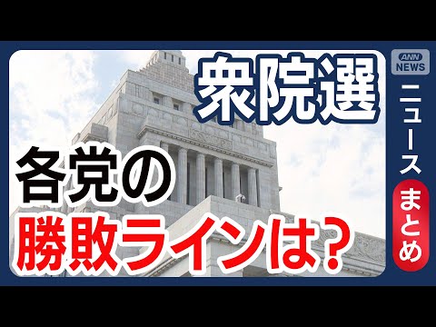 【戦後最短の決戦】衆院選 27日公示 2月8日投開票　各党の主張 勝敗ラインは？【最新ニュースまとめ】(2026年1月… サムネイル