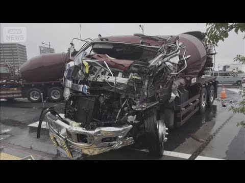 ミキサー車2台が交差点で追突事故　大分市【スーパーJチャンネル】(2026年4月30日) サムネイル