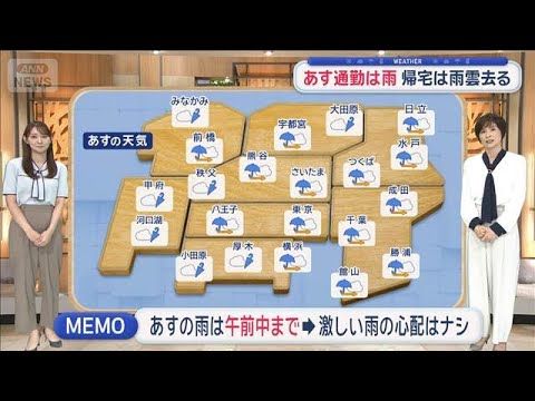 【関東の天気】進路が東寄りに 大型連休の予報とあすの気温（10月並み）｜スーパーJチャンネル