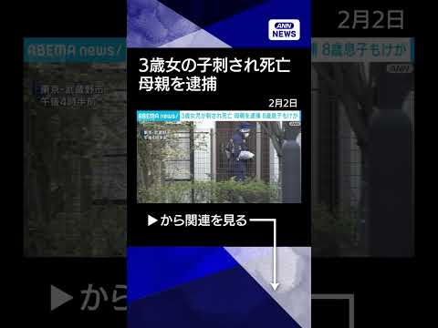【ニュース】3歳の女の子が包丁刺され死亡　母親（45）を殺人未遂容疑で逮捕　無理心中図ったか shorts サムネイル