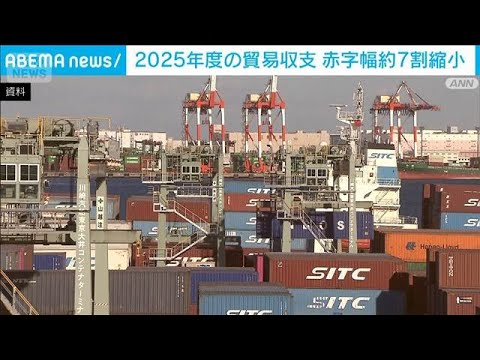 2025年度の貿易収支　赤字幅約7割縮小　3月　中東情勢の影響は限定的(2026年4月22日) サムネイル