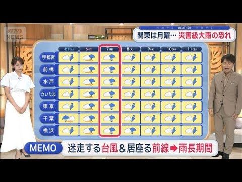 【最新】週明け関東は災害級大雨の恐れ…土日で準備OK?あすは広範囲で曇り空【スーパーJチャンネル】