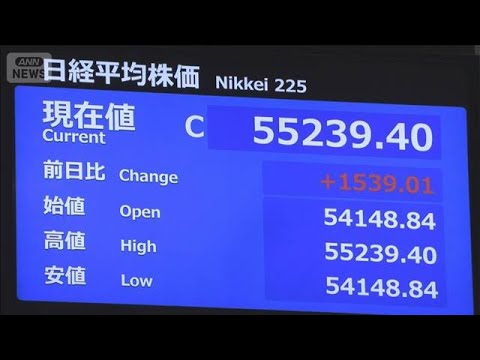 日経平均1500円超上昇　春闘結果も押し上げ(2026年3月18日) サムネイル