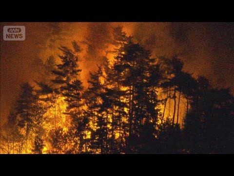 山梨で山林火災 一部地域に避難指示　住宅まで1kmに迫る【スーパーJチャンネル】(2026年1月8日) サムネイル