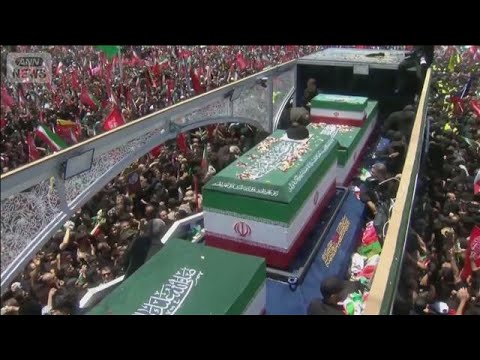 イラン前最高指導者ハメネイ師の棺 テヘランで葬列　“アメリカに復讐を”声響く(2026年7月7日)