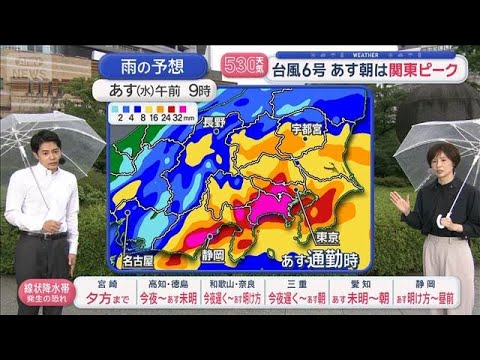 【全国の天気】台風6号 梅雨前線引き連れ移動中　あす通勤時 関東は台風直撃【スーパーJチャンネル】(2026年6月2日)