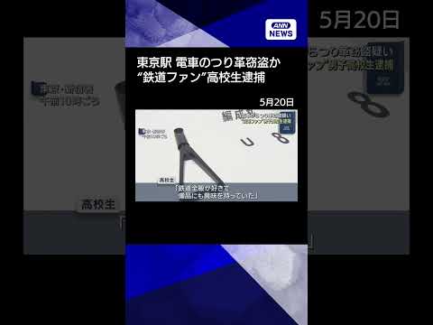 【ニュース】電車内からつり革窃盗か　高校生逮捕 「鉄道好きで備品にも興味」shorts サムネイル