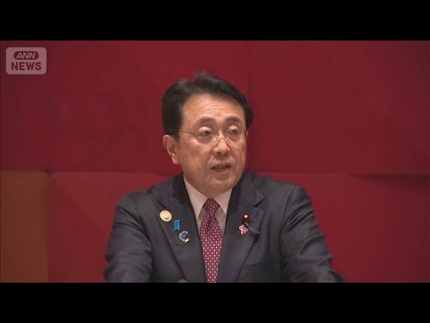 赤沢経産大臣が中国の閣僚と立ち話 高市総理「台湾有事」発言以降 日中閣僚の接触は初(2026年5月23日) サムネイル