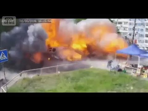 ロシアのドローンが着弾　2人死亡　瞬間の映像がカメラに…ウクライナ・ザポリージャ(2026年6月9日) サムネイル