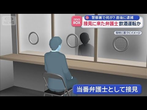 接見に来た弁護士　飲酒運転か　警察署で何が？直後に逮捕【スーパーJチャンネル】(2026年2月2日) サムネイル
