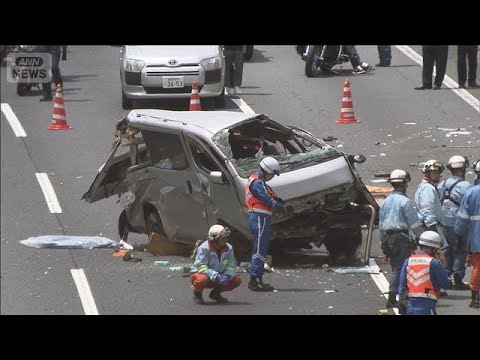 タイヤ破裂か　東北道でワゴン車事故【スーパーJチャンネル】(2026年6月1日) サムネイル