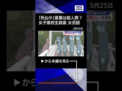 【ニュース】女子高校生に「死ねや」…殺人罪に問われる23歳女の裁判始まる shorts サムネイル