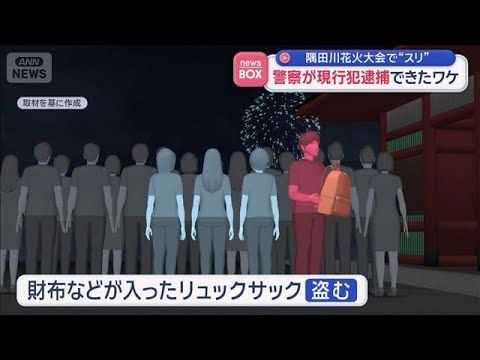 警察が現行犯逮捕できたワケ　隅田川花火大会で“スリ”【スーパーJチャンネル】(2026年7月27日)
