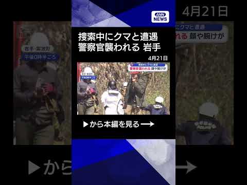 【ニュース】捜索中にクマと遭遇　岩手で警察官が襲われる　大都市でも…きょうも目撃【スーパーJチャンネル】(2026年4… サムネイル