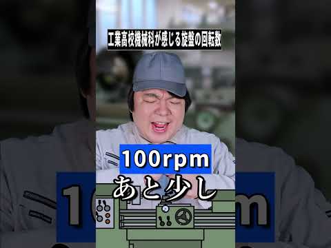 工業高校機械科あるある｜旋盤の回転数をテーマにしたショートコント