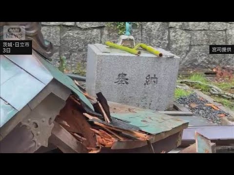 台風6号で茨城・日立市の神社で倒木　鳥居や手水舎が損壊(2026年6月4日) サムネイル