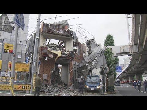 東京・品川区　解体現場の足場崩れる「ワイヤが切れて…」　周辺で交通規制(2026年6月8日)