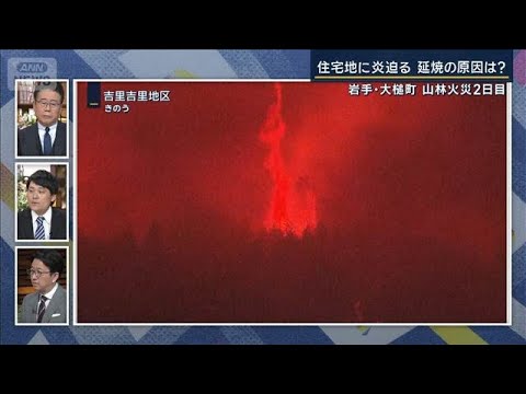 【報ステ解説】延焼の原因は？変化する風向きにも警戒　岩手・山林火災2日目【報道ステーション】(2026年4月23日) サムネイル