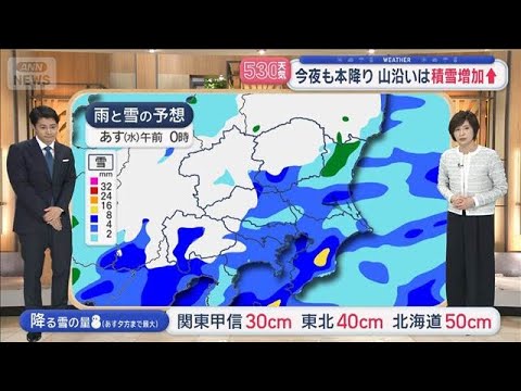 【全国の天気】関東でも積雪　あす春の吹雪警戒　西から天気回復へ【スーパーJチャンネル】(2026年3月3日)