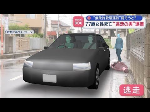 77歳女性死亡　ひき逃げか“逃走の男”逮捕　無免許運転隠そうと？【スーパーJチャンネル】(2026年5月21日) サムネイル