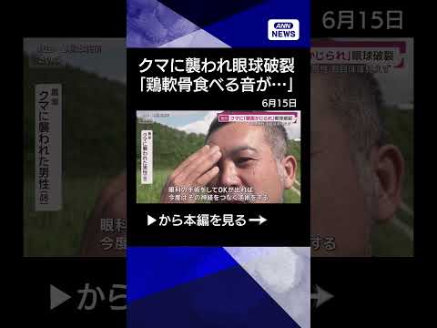 【ニュース】独自）クマ襲撃で眼球破裂「顔面かじられ…鶏軟骨食べる音」秋田ケガ被害“全員”証言shorts