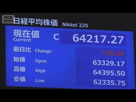 日経平均株価　一時1800円以上の下落　戦闘再開で中東情勢の悪化懸念(2026年6月11日) サムネイル